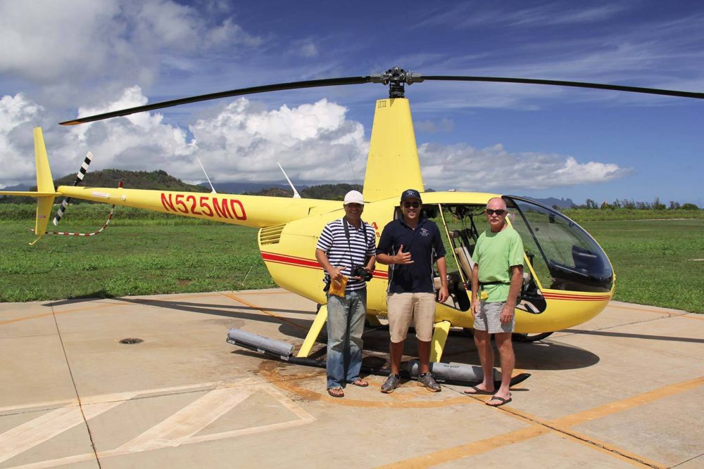 2013 Crew - Our pilot, along with OHA trustee Dan Ahuna, and board member John Spaar.