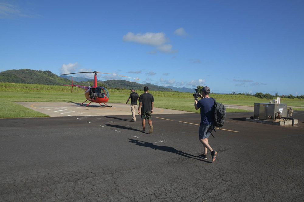 2019 Crew - Our pilot, along with photographer James Aikman, and cultural advisor Peleke Flores.