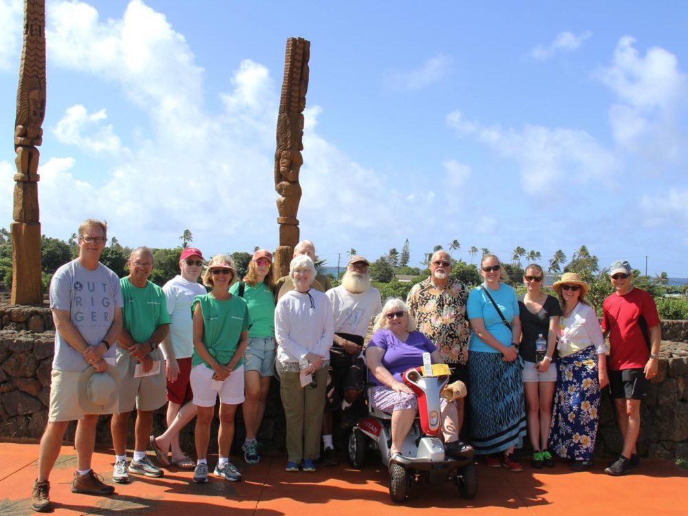 Homeowners enjoying a tour of the cultural site.